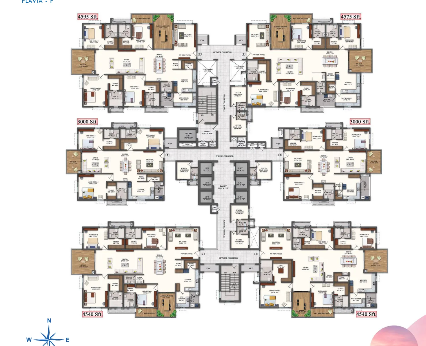 Rajapushpa Pristinia — floor plan