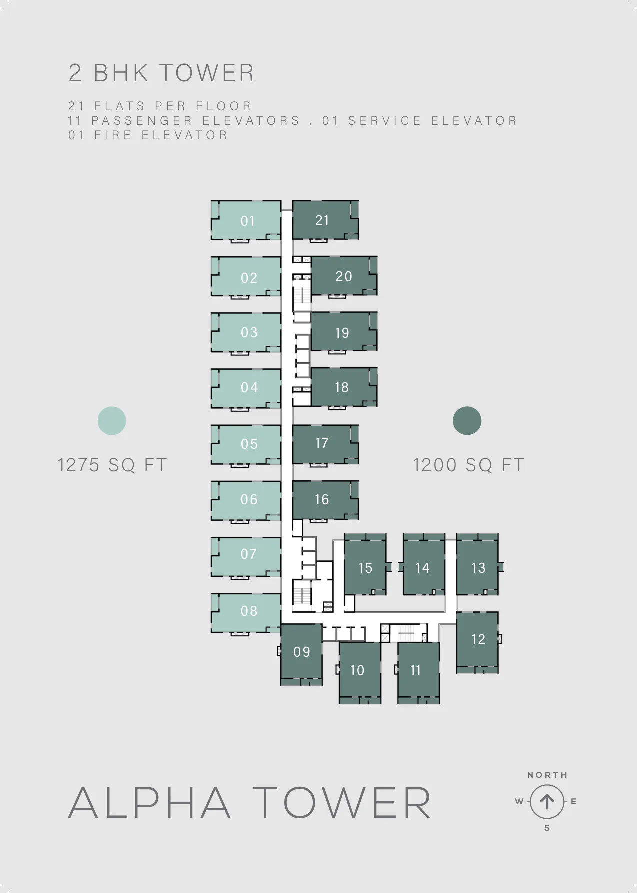 Terminus The Line — 2 BHK — floor plan