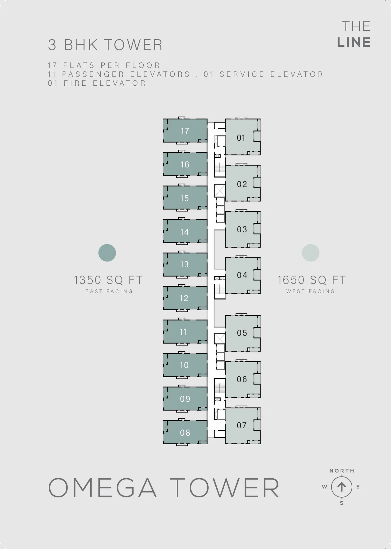 Terminus The Line — 3 BHK — floor plan